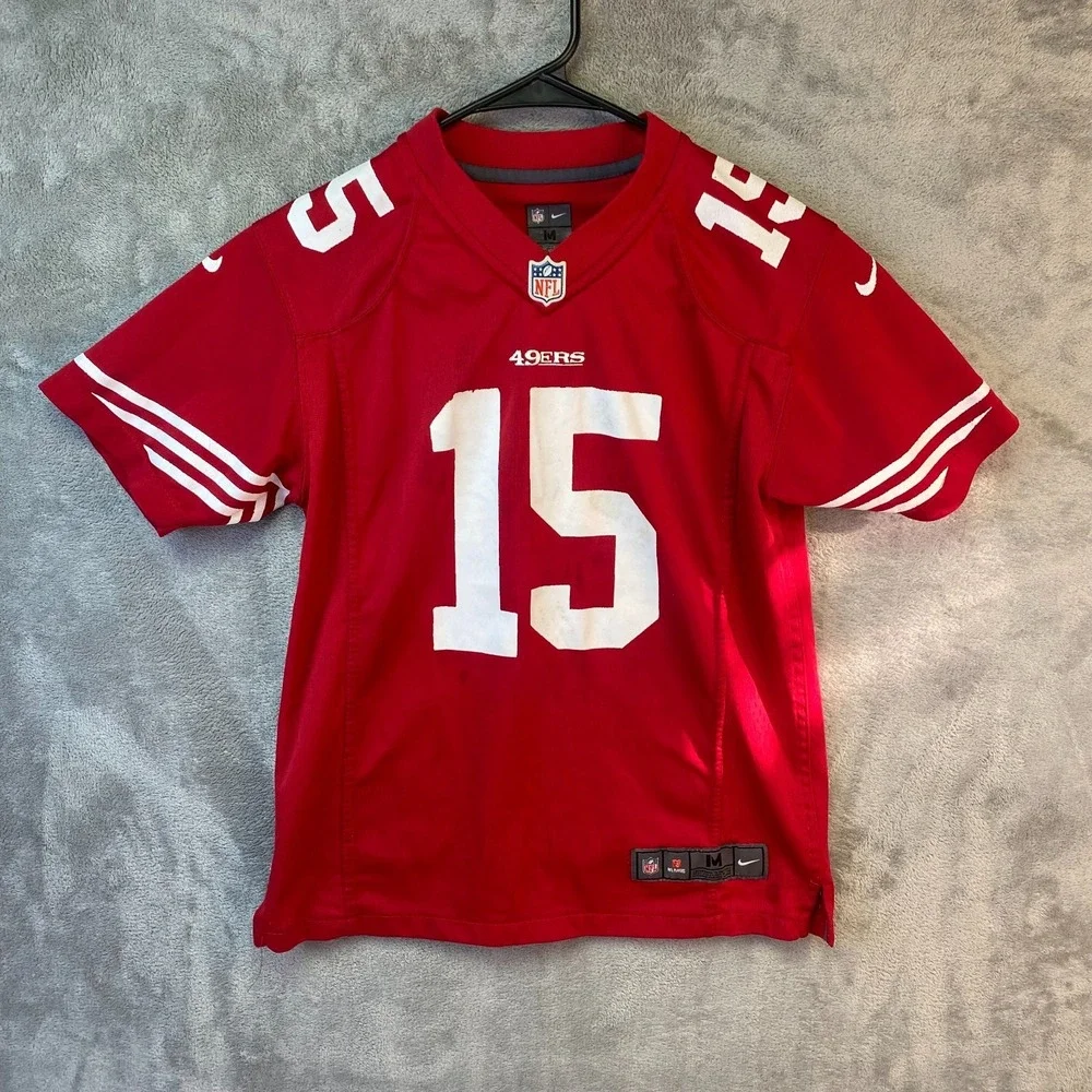 Nike Youth 49ers Michael Crabtree Jersey M 10/12 Red #15 NFL